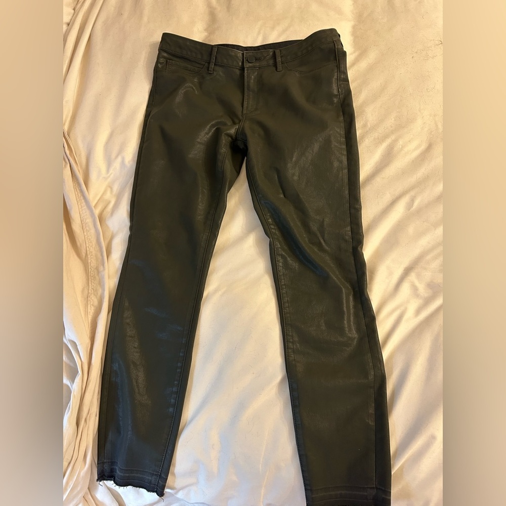 Dark Green Soft Waxed Jeans